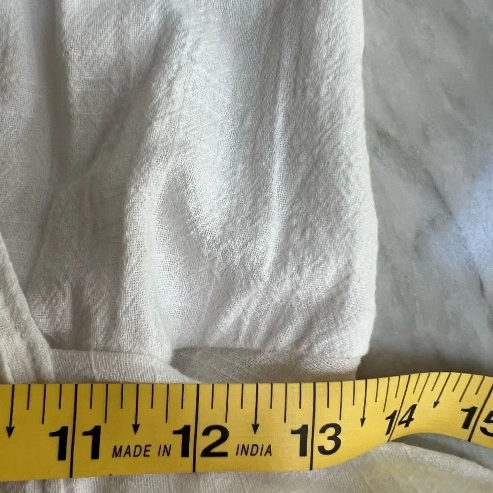 Madewell Ruffle-Sleeve Wrap Mini Dress cotton size XXS NWT